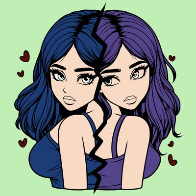 realistic girl split