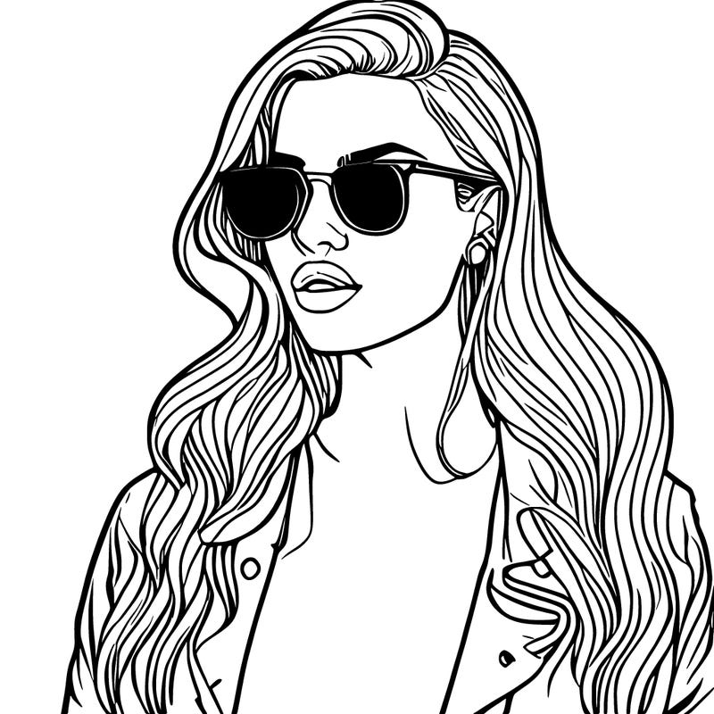 cool girl with sunglasses
