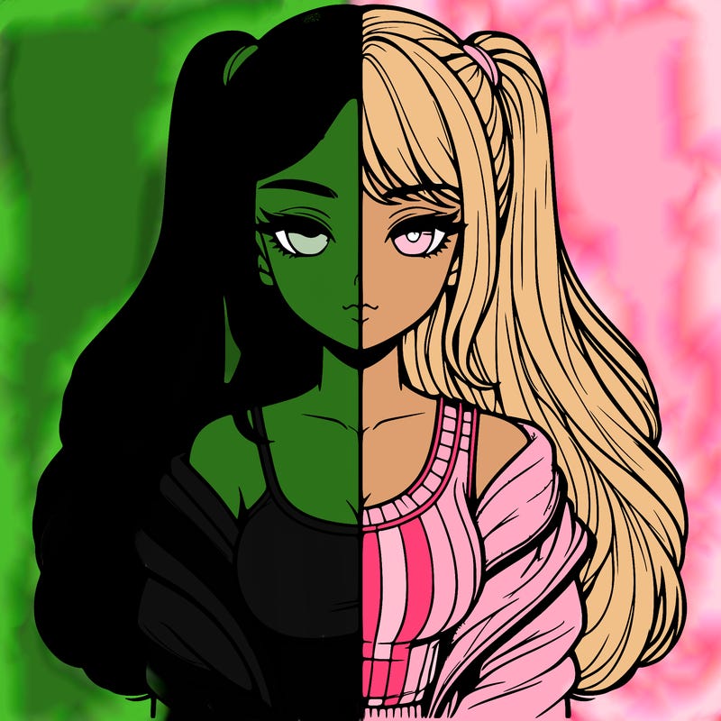 realistic girl split