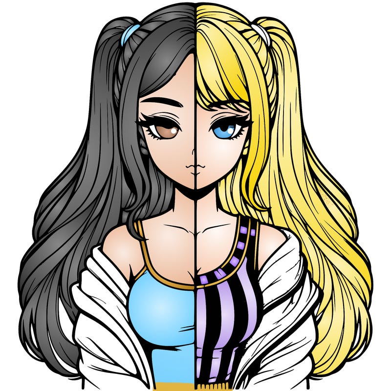 realistic girl split