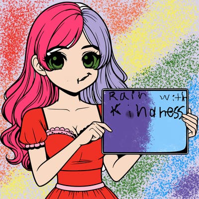 realistic pretty girl holding blank sign
