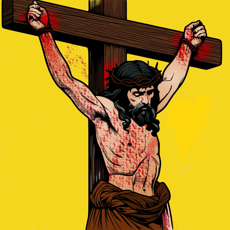 jesus realistic on the cross