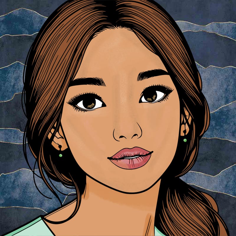 beautiful realistic asian woman