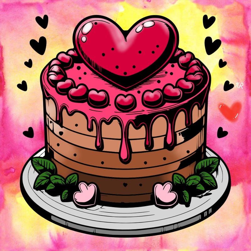 realistic heart cake