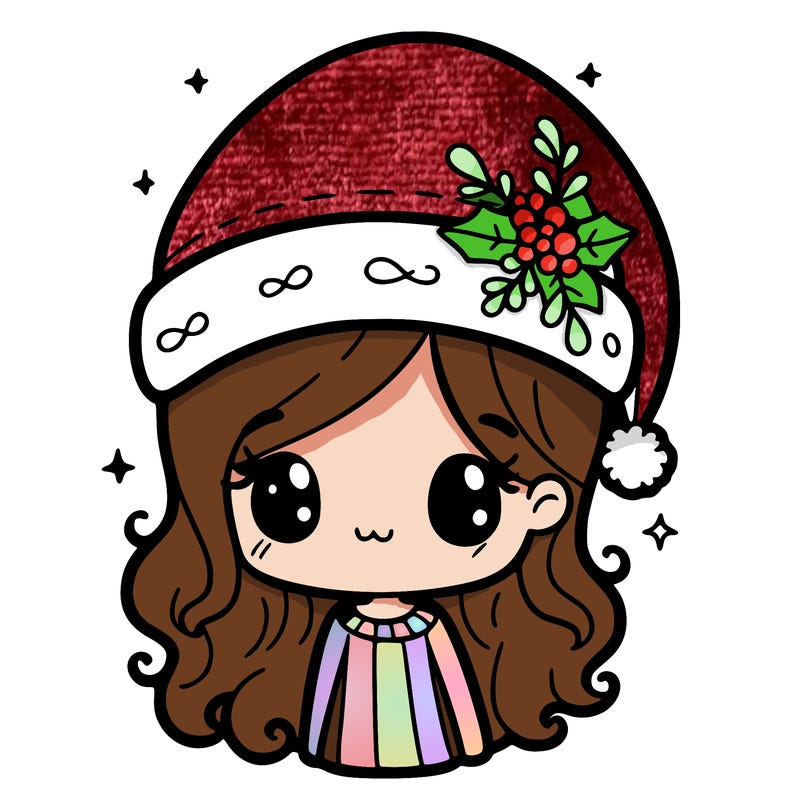 christmas hat girl