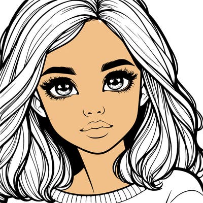 realistic girl whith cute eyes