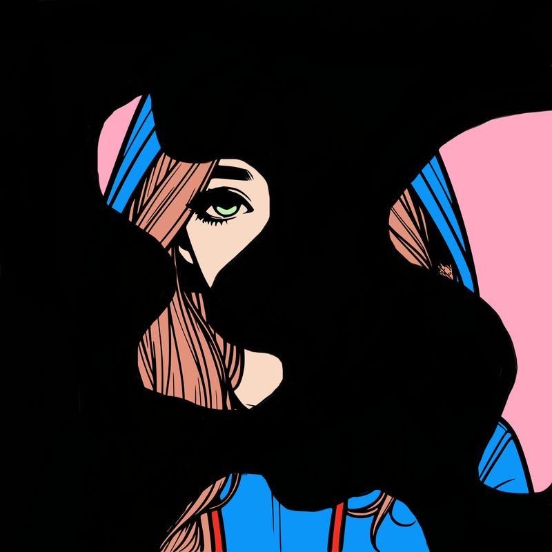 realistic girl with a hoodie