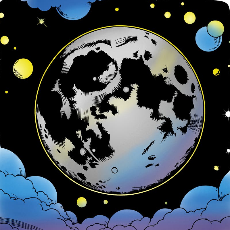 a realistic moon in space