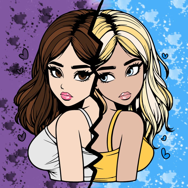 realistic girl split