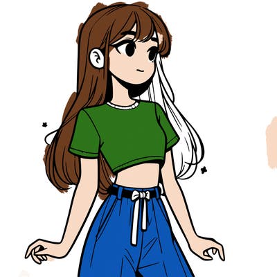 girl in a cute crop top