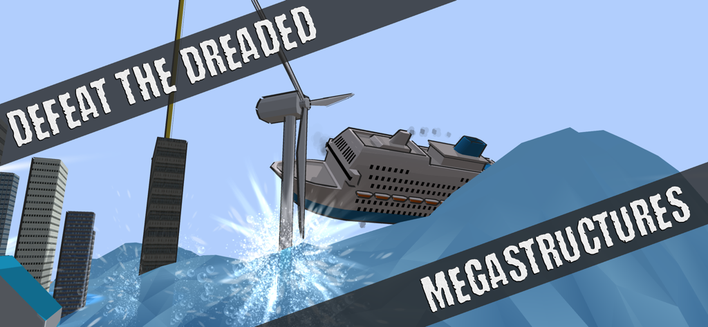 Unnatural Disaster - A massive tsunami crashing into a cruise ship and city skyscrapers in Unnatural Disaster.