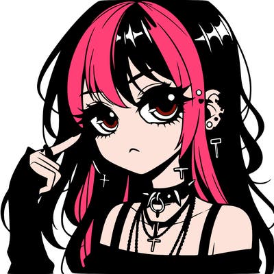 goth anime girl