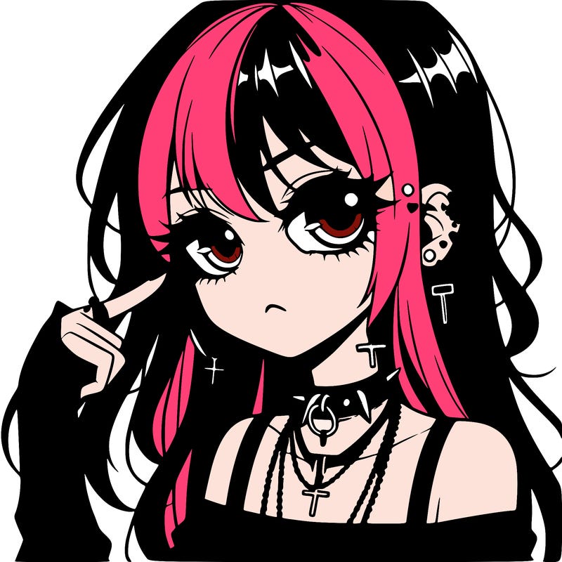 goth anime girl