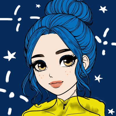 realistic pretty girl with hair in bun