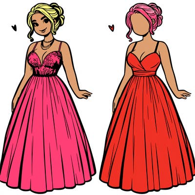 prom dress on curvy woman