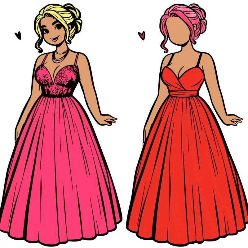 prom dress on curvy woman