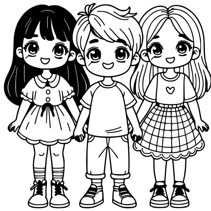 3 girls and one boy
