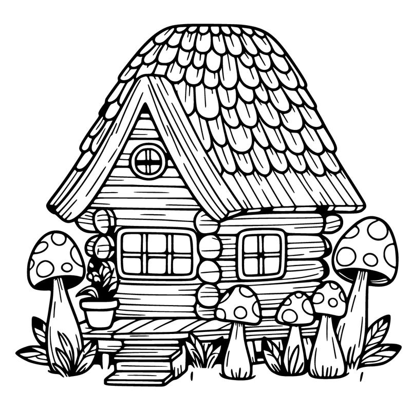 mushroom house that is aesthetic