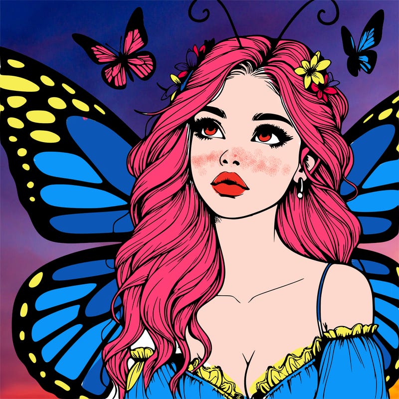 butterfly fairy realistic girl