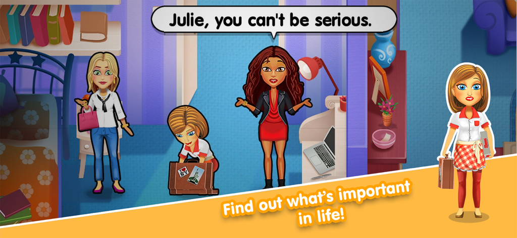 Julie's Sweets - Characters talking in a story scene from the game Julies Sweets