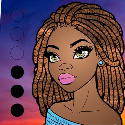 black woman with dreads that's realistic