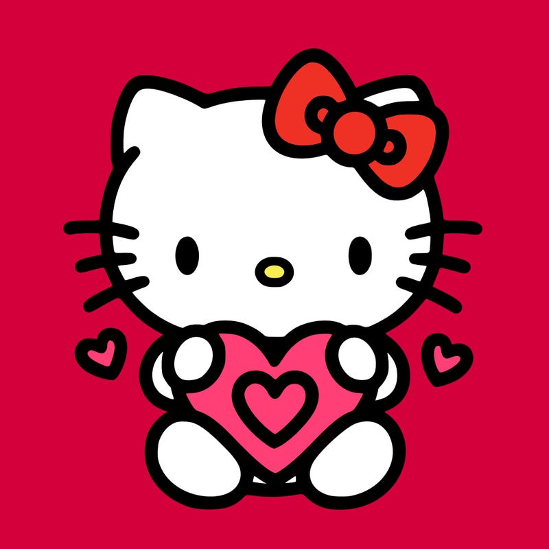 cute hello kitty with heart