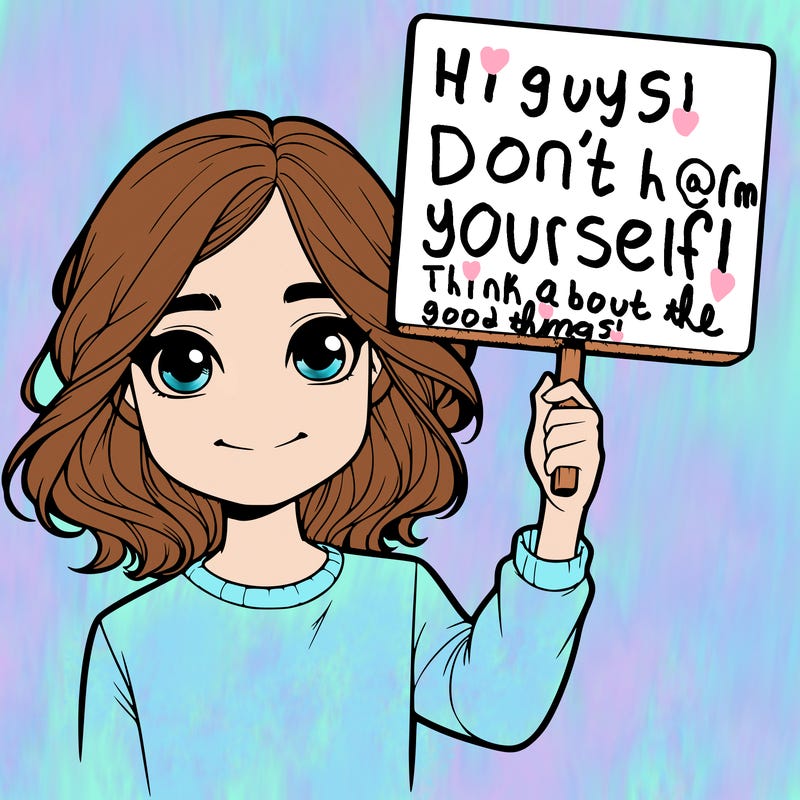 realistic girl holding up a sign