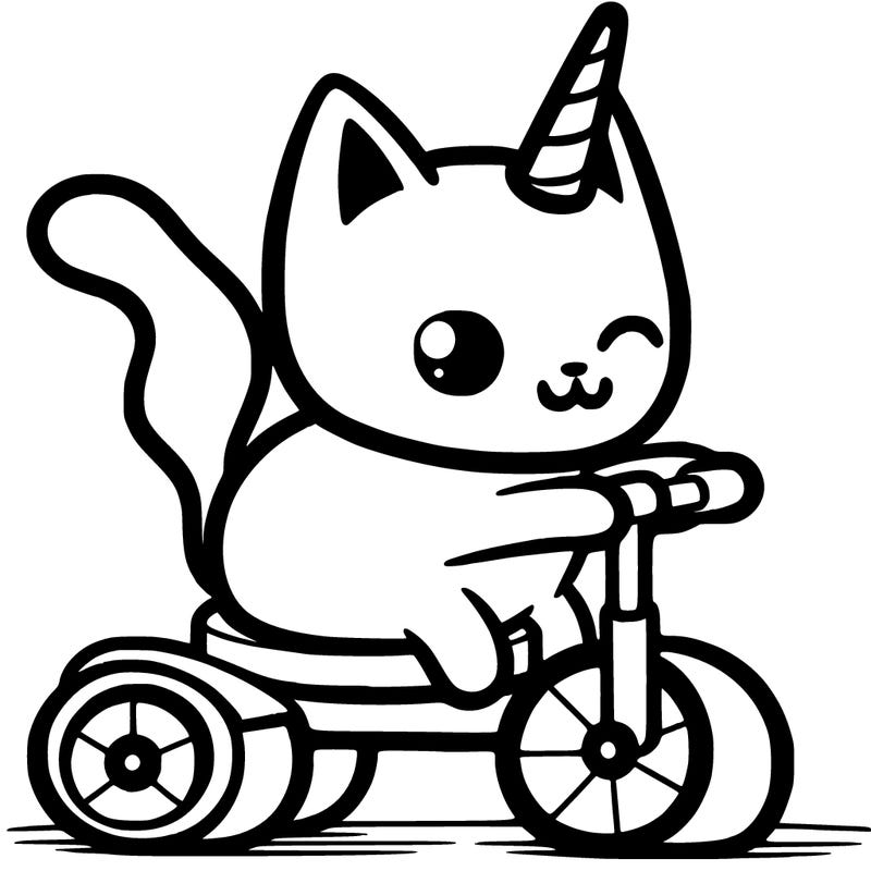 unicat on a tricycle