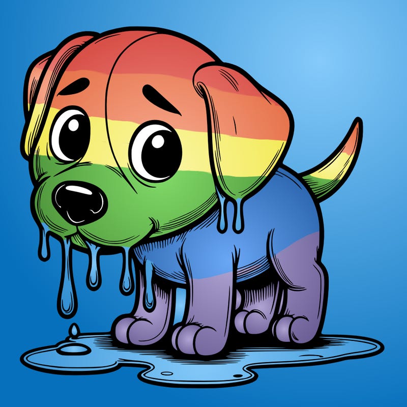 realistic dog that is dripping down