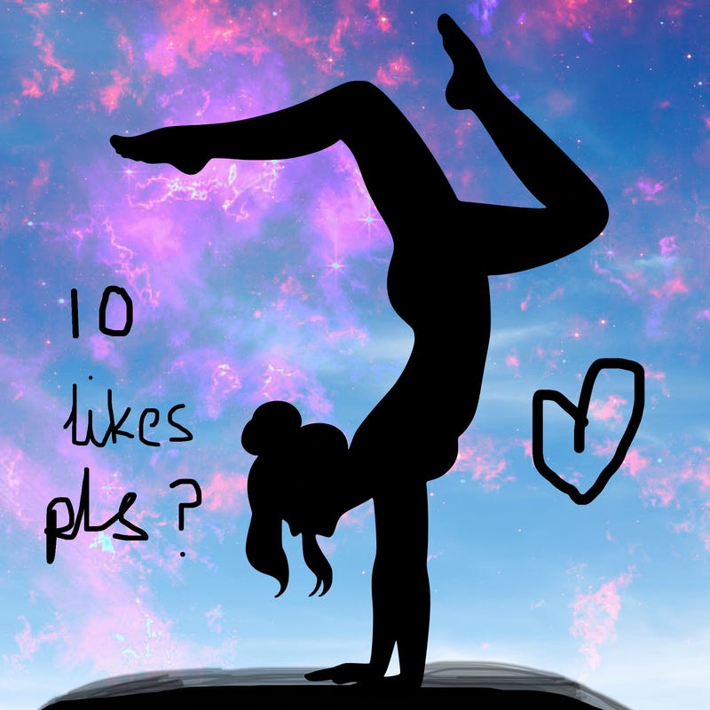 a woman doing a handstand