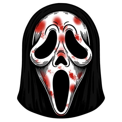detailed ghostface mask