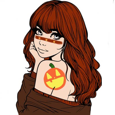 realistic girl with bangs looking over her shoulder