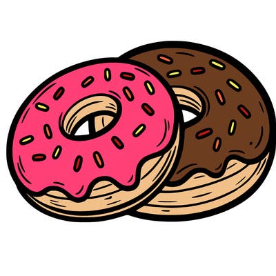 a piece of food doughnuts