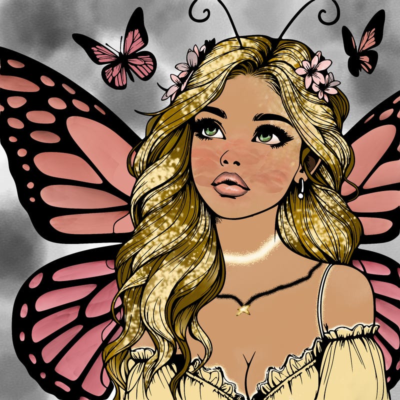 butterfly fairy realistic girl