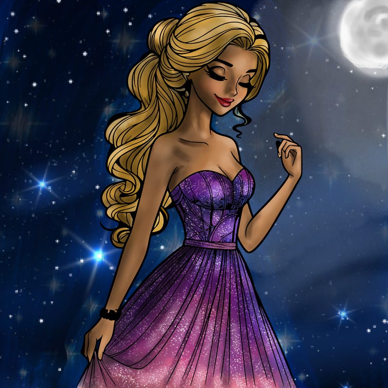 a realistic woman wearing an elegant dress