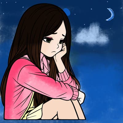 a realistic girl with depression