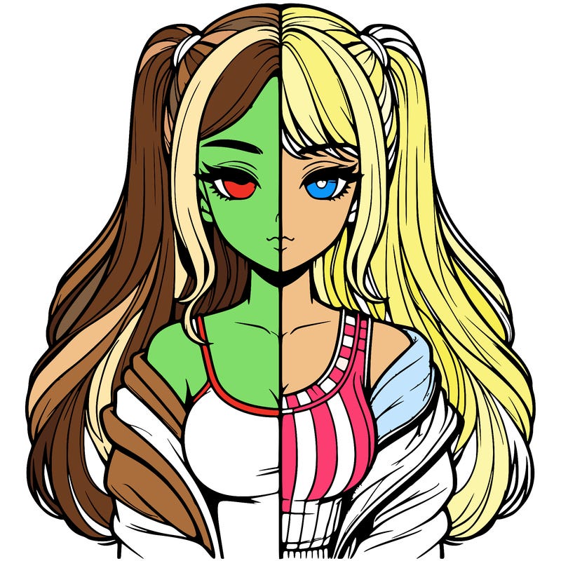 realistic girl split