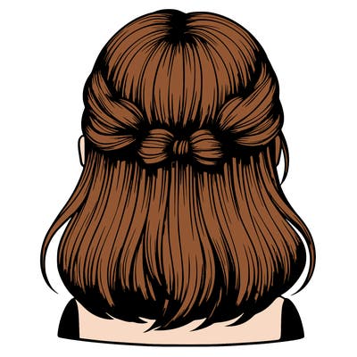 realistic girl  hairstyle