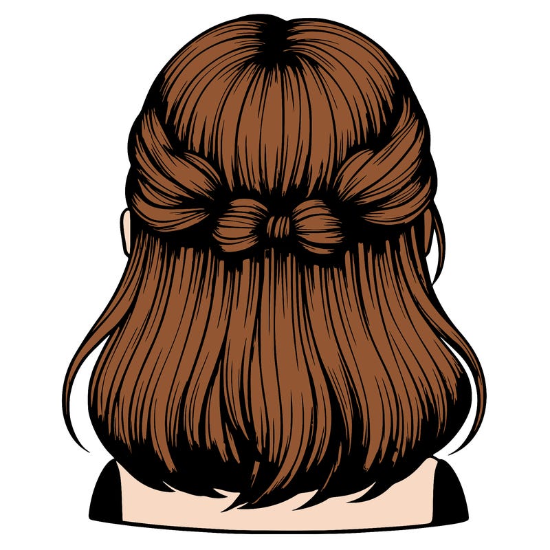 realistic girl  hairstyle