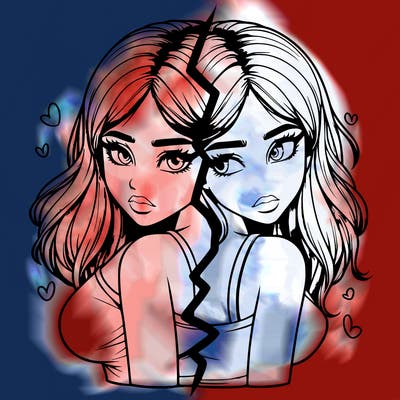 realistic girl split