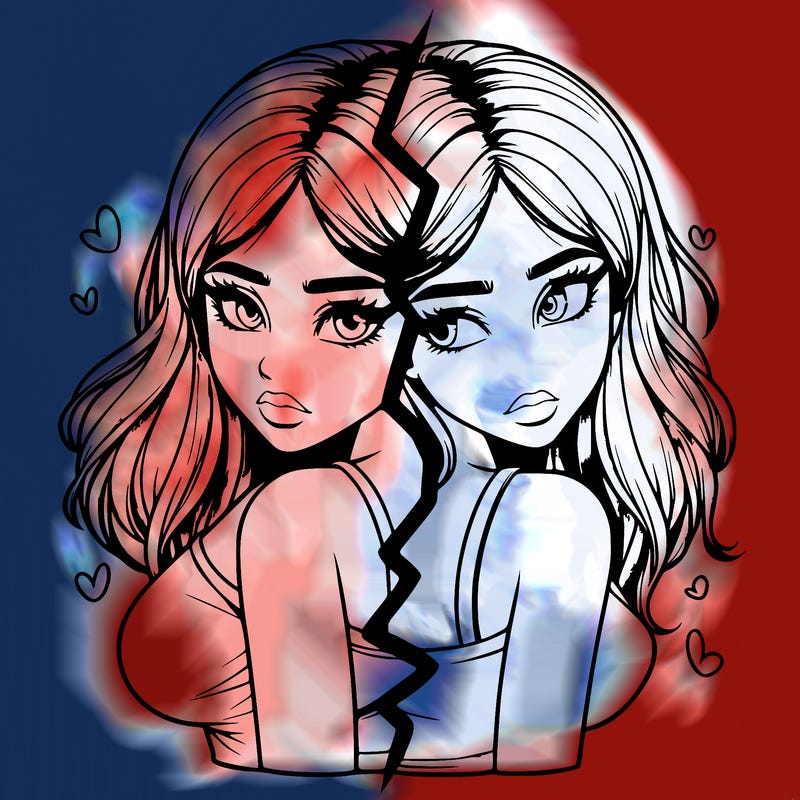 realistic girl split