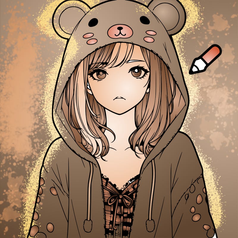 realistic girl in animal pjs hoddie