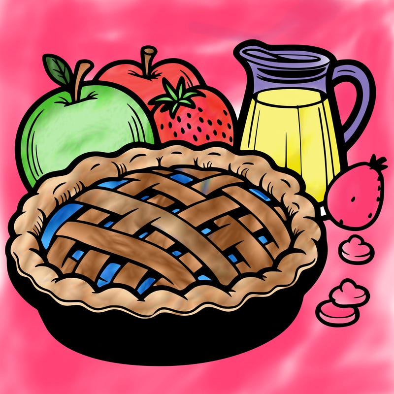 a pie of food