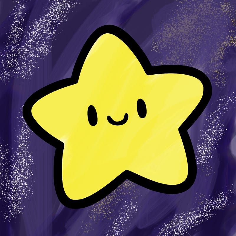 one star in the sky without a face