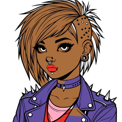 realistic punk girl