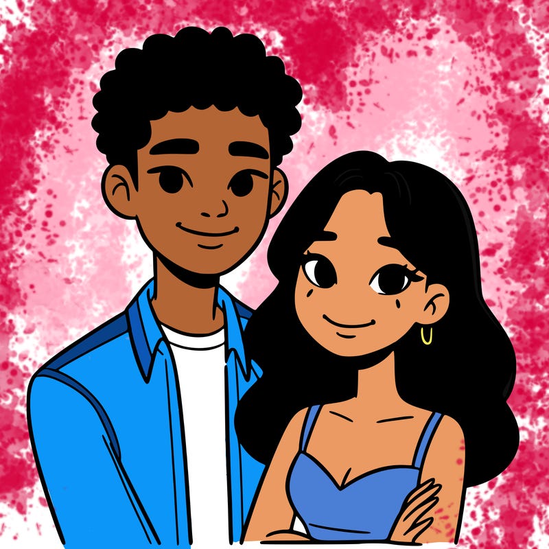 black woman and asian man couple