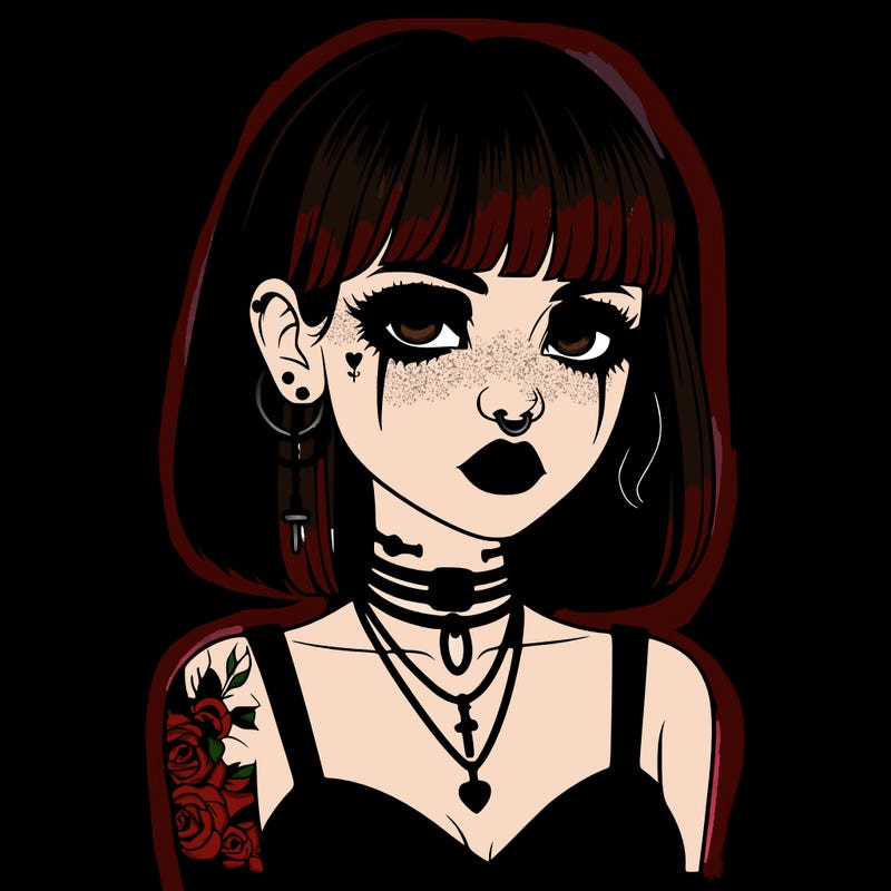 realistic goth girl