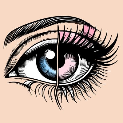 realistic eye split