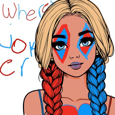 realistic girl with braids