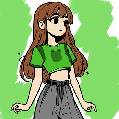 girl in a cute crop top